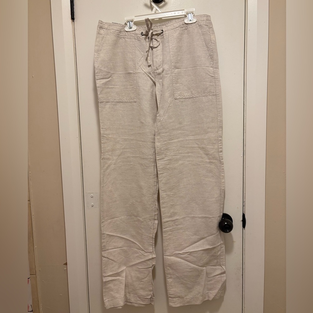 GAP Women's Cream Linen Pants